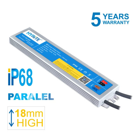 transf.el. LED TLG-12E150C 12V/150W IP68 (268x57x18mm) PARALEL